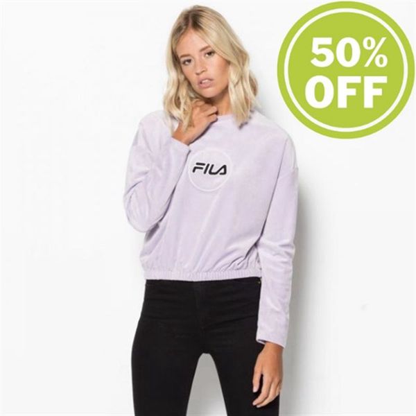 Fila Mikiny Damske Nachový - Ruby Velvet Cropped Crew Cropped Er S Crew Neck Vypredaj - Slovakia 271